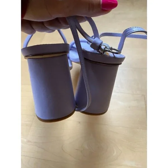 Sam Edelman BNWT "Kia" lilac purple block heel NEW ankle strap open toe - Picture 4 of 10